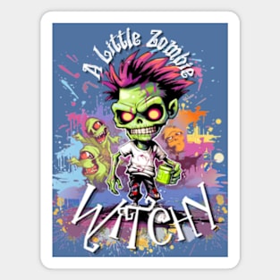 A Little Zombie Witchy Magnet